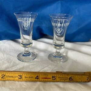 Jagermeister set of 2-Clear Glass Shot Glass Set